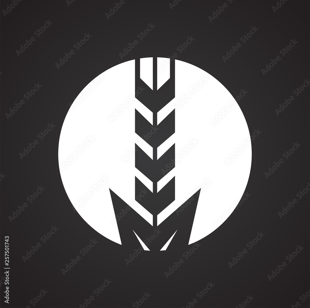 Cereal icon on background for graphic and web design. Simple vector sign. Internet concept symbol for website button or mobile app.