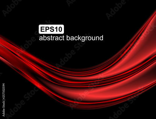 Abstract red wave background