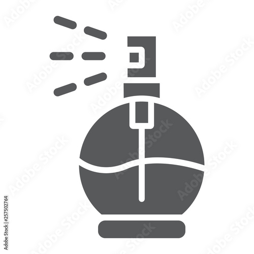 Perfume glyph icon, aroma and fragrance, cologne sign, vector graphics, a solid pattern on a white background.