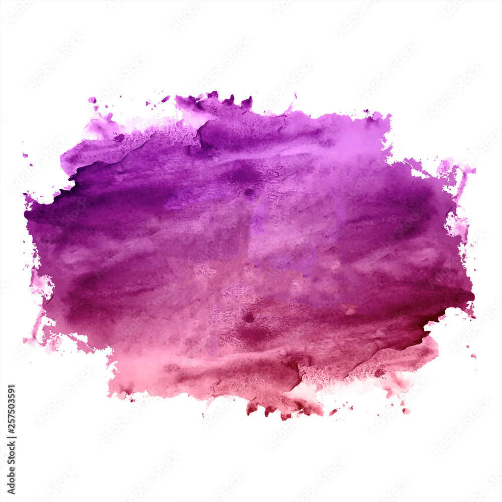 Colorful bright watercolor stain drips. Abstract illustration on a white background. Grunge color for banner