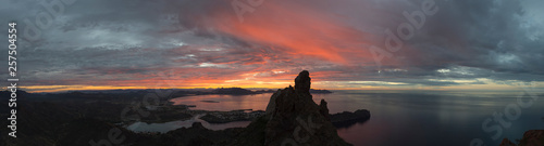 Panoramic view of San Carlos from Tetakawi peak in Sonora, Mexico photo