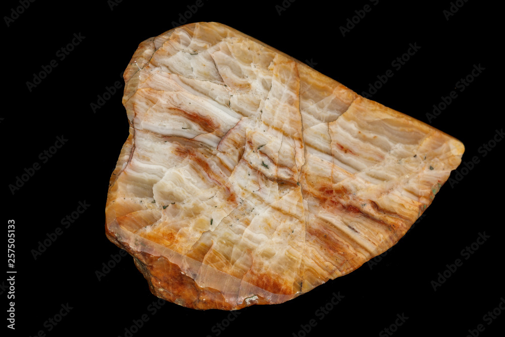 Macro stone agate mineral on a black background Macro stone agate mineral on a black background