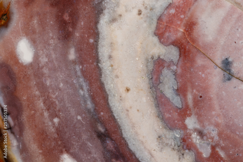 Fototapeta premium Macro stone Flint mineral on a black background