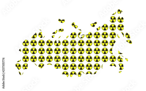 Concept of radioactive map of Russia