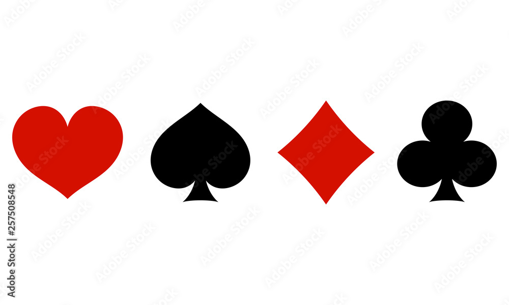 Card suits. Playing cards vector symbols. Card suits. Playing cards vector symbols.