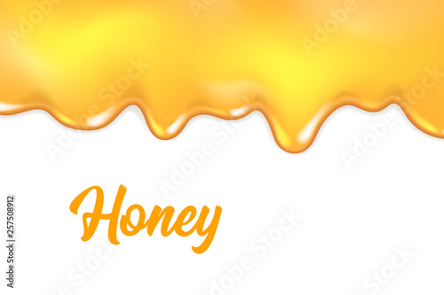 Dripping honey background. Graphic concept for your design