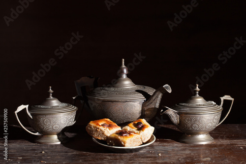 Tea service and East sweets