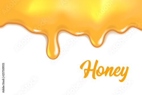 Dripping honey background. Graphic concept for your design