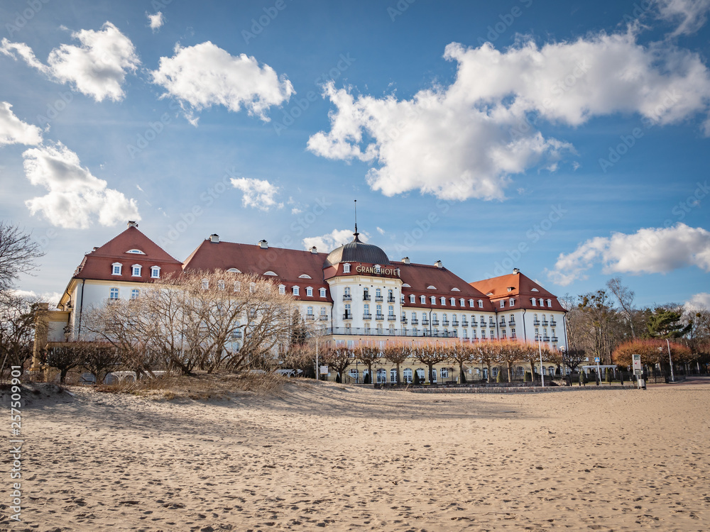 Famous building of Grand Hotel in Sopot