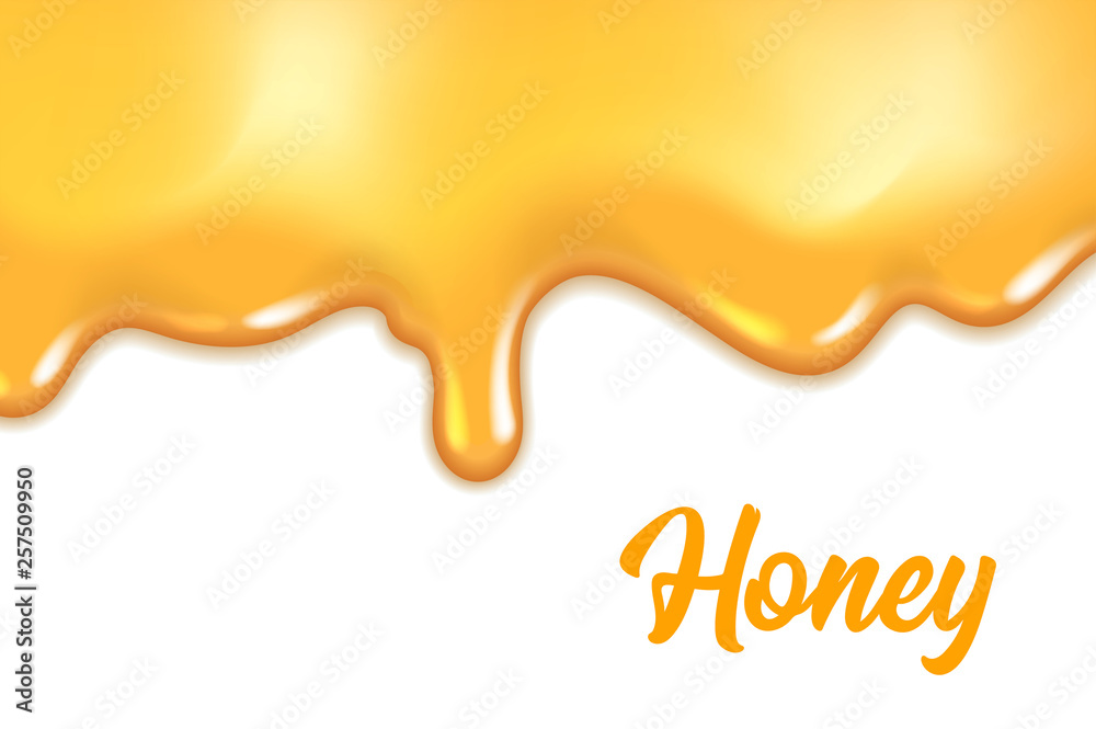 Dripping honey background. Graphic concept for your design