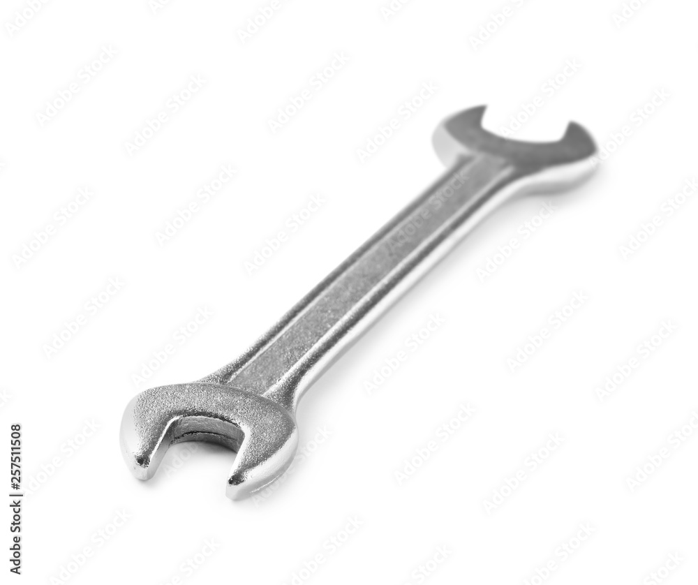 New wrench on white background. Plumber tools New wrench on white background. Plumber tools