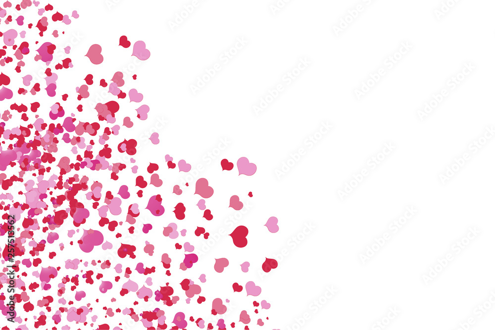 pink hearts in a random order on pink background pink hearts in a random order on pink background