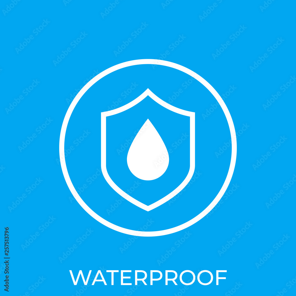 waterproof, water resistant vector icon waterproof, water resistant vector icon
