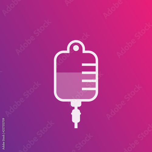 iv bag, drip, saline icon