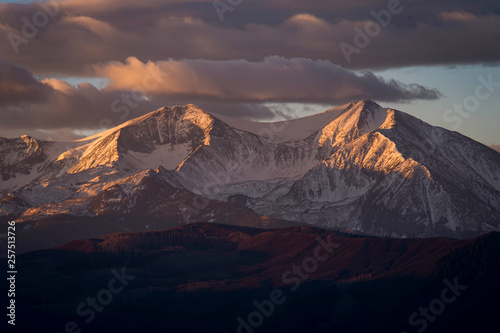 Mt. Sopris at sunrise, Carbondale, Colorado, USA photo