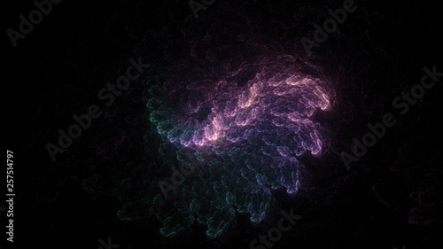 Abstract swirl design. Isolated on black background.