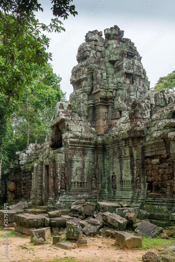 One of the gates leading to the Ta Prohm temple near Angkor Wat in Cambodia