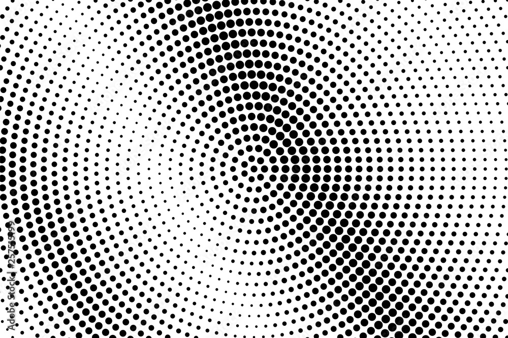 Black and white halftone vector background. Grungy dot gradient. Rough dotwork surface. Contrast dotted halftone.