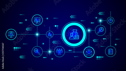 employee earnings icon. From interview set