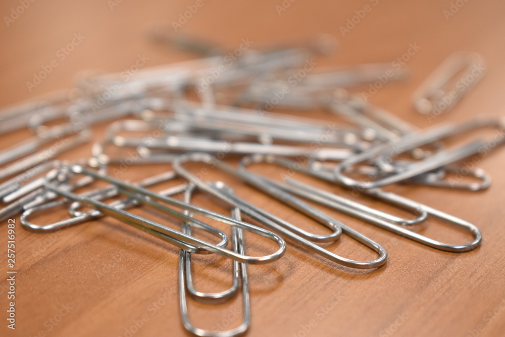 Fototapeta premium paper clips on the table