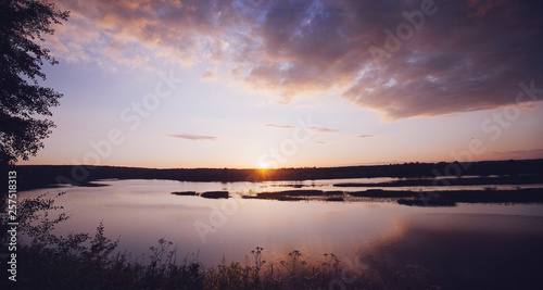 Sunset on the river