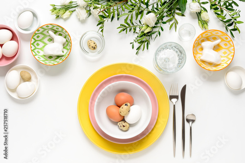 Easter dinner table setting