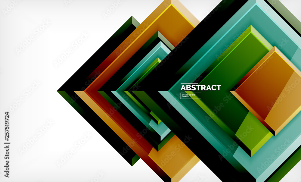 Square geometrical background Square geometrical background