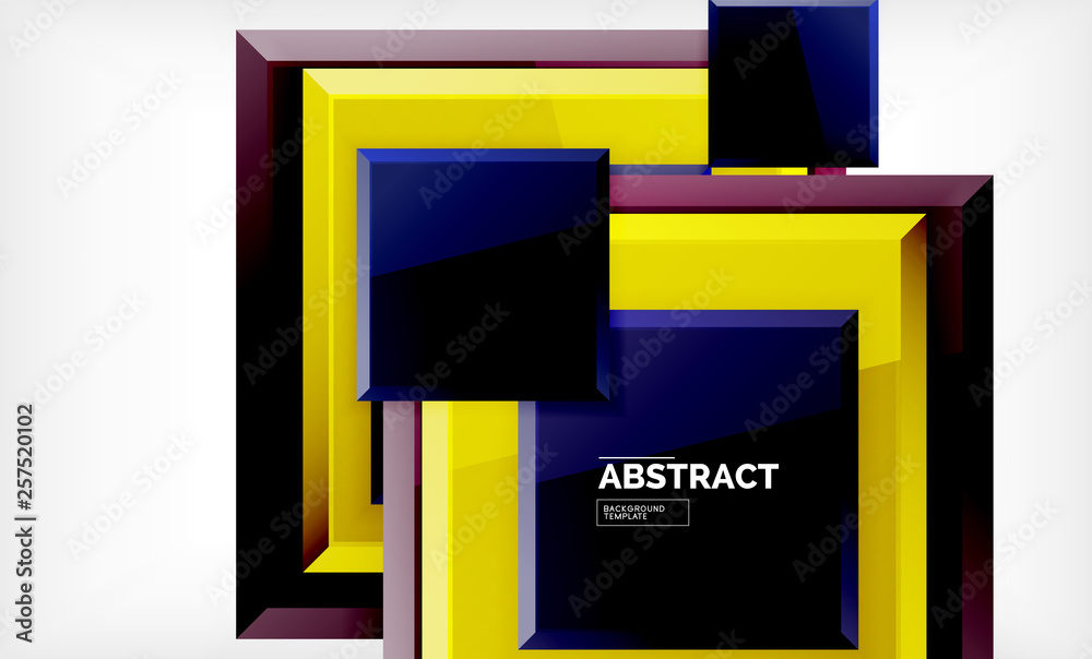 Geometric abstract background, modern square design Geometric abstract background, modern square design