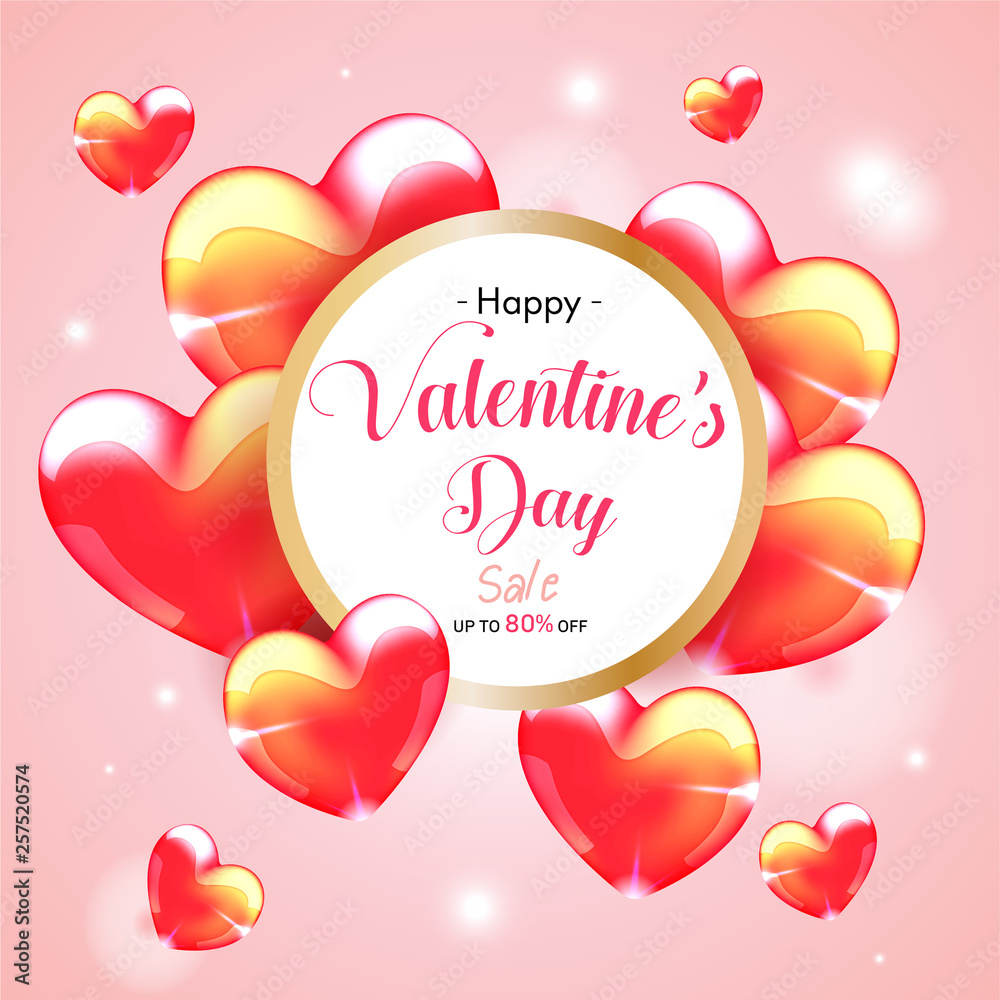 Valentine day celebration with symbol heart shape.can used for invitation and greeting card background.