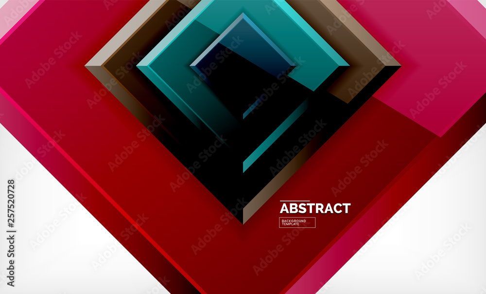 Square geometrical background Square geometrical background