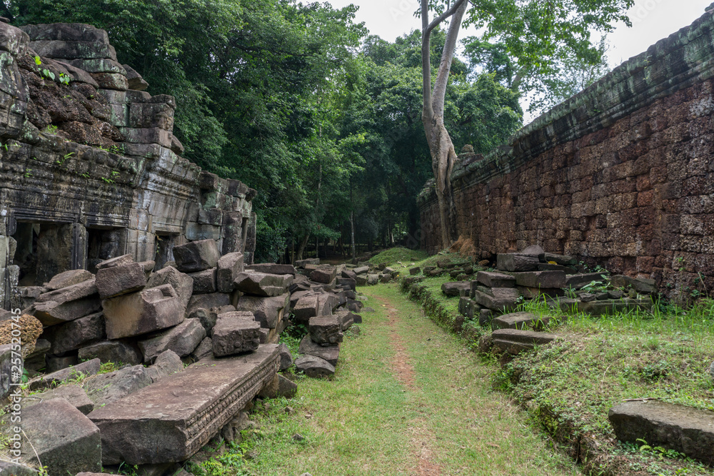The inner courtyard at the Preah Khan temple near Angkor Wat