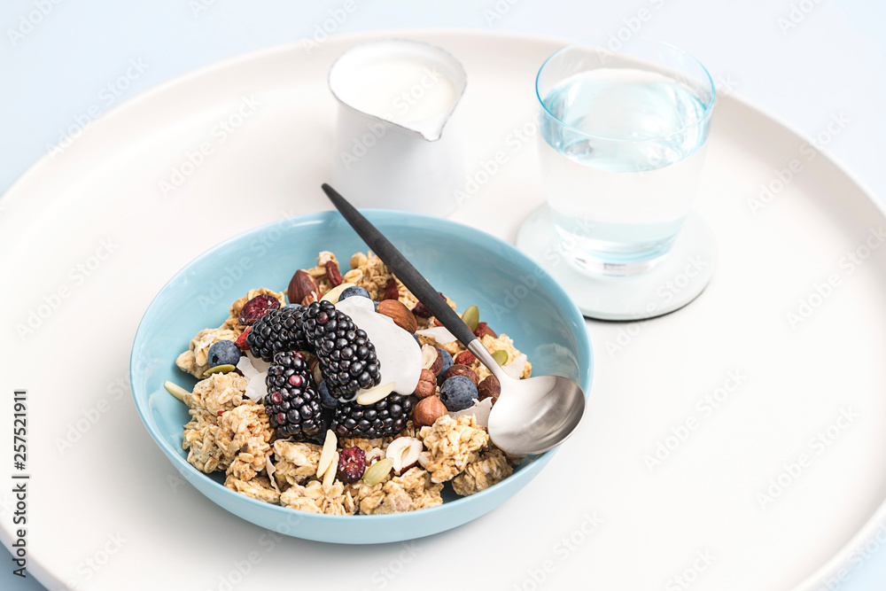 Gourmet Muesli Granola with Ingredients Gourmet Muesli Granola with Ingredients