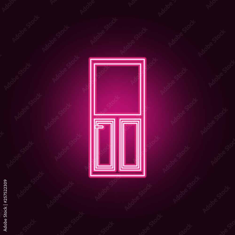 interroom door icon. Elements of Door in neon style icons. Simple icon for websites, web design, mobile app, info graphics