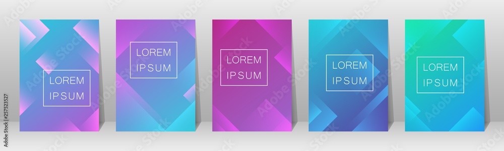 Set of flyer template design with abstract background
