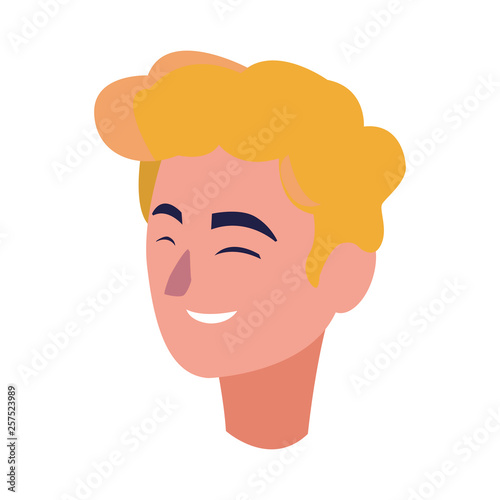 young man head character