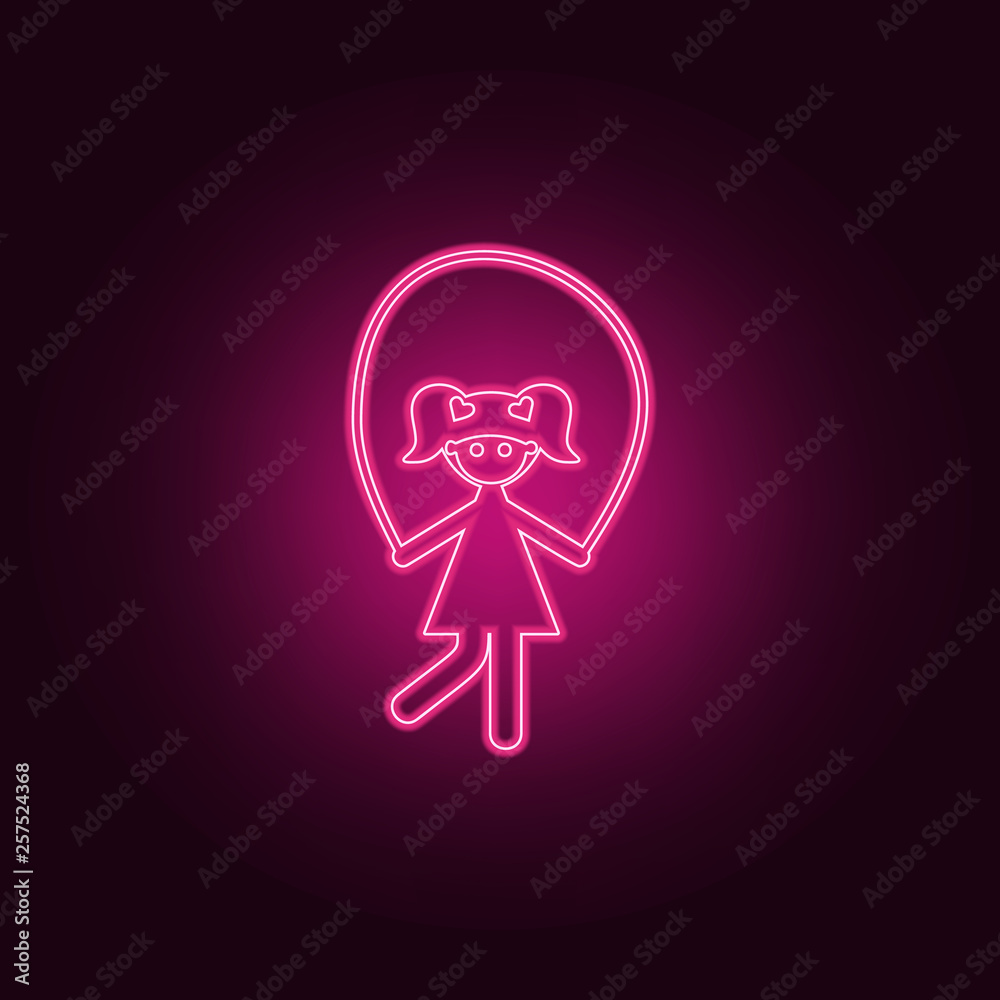 girl with a jumper icon. Elements of Family in neon style icons. Simple icon for websites, web design, mobile app, info graphics girl with a jumper icon. Elements of Family in neon style icons. Simple icon for websites, web design, mobile app, info graphics
