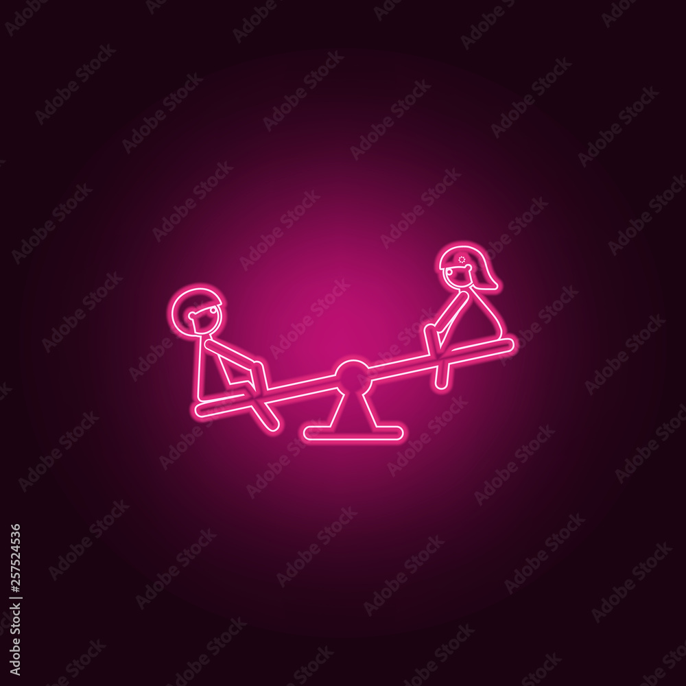 children on a swing icon. Elements of Family in neon style icons. Simple icon for websites, web design, mobile app, info graphics children on a swing icon. Elements of Family in neon style icons. Simple icon for websites, web design, mobile app, info graphics
