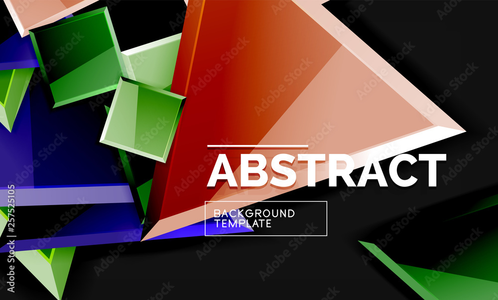 Glossy squares and triangles geometric backgrounds Glossy squares and triangles geometric backgrounds