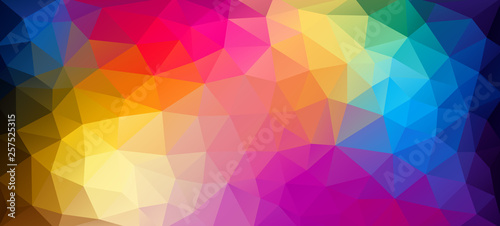 Flat horizontal bright color geometric triangle wallpaper