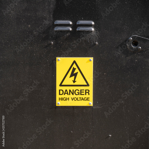 Sign warning of High Voltage