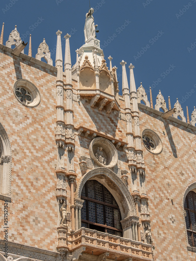 Venice, Italy - June 2018 : Venice streets view, architecture details.