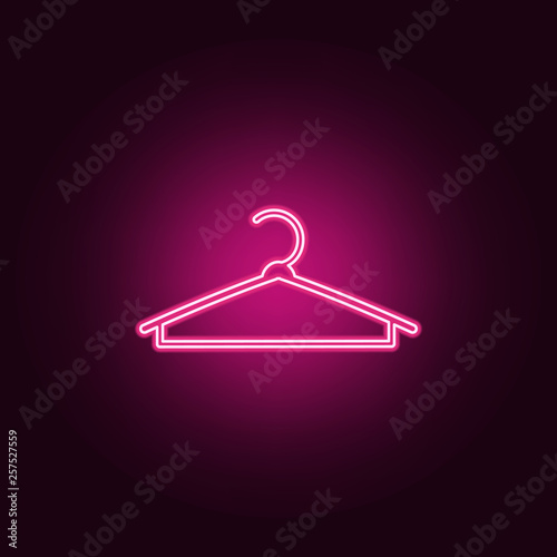 Clothing hanger icon. Elements of Handmade in neon style icons. Simple icon for websites, web design, mobile app, info graphics