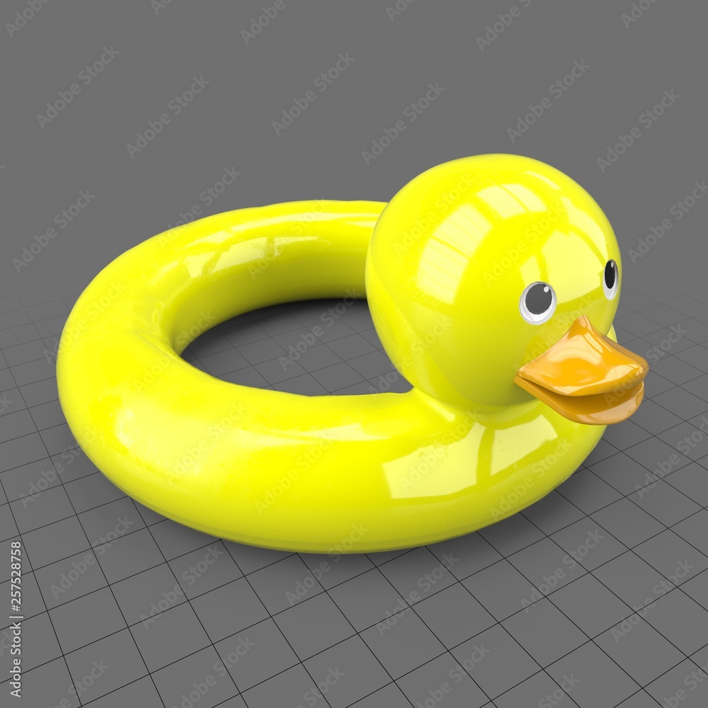Inflatable duck pool toy Stock 3D asset Adobe Stock