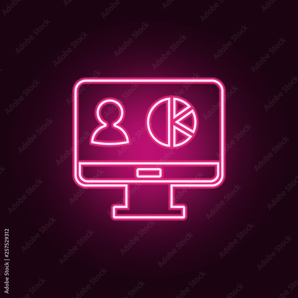 employee records in the pie chart icon. Elements of HR & Heat hunting in neon style icons. Simple icon for websites, web design, mobile app, info graphics employee records in the pie chart icon. Elements of HR & Heat hunting in neon style icons. Simple icon for websites, web design, mobile app, info graphics