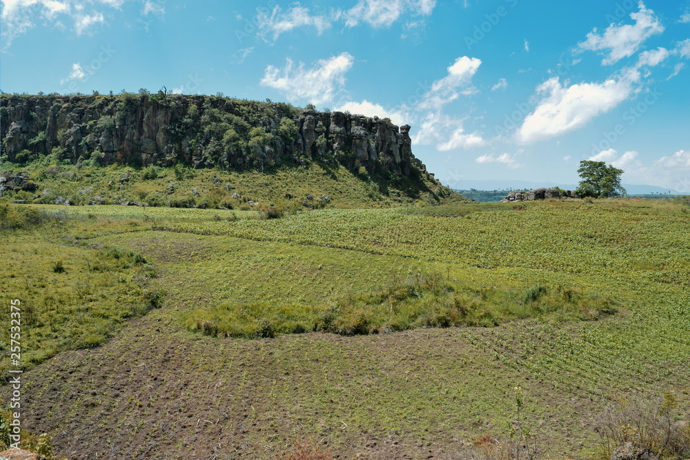 The volcanic rock formations at Aberdare Ranges, Kenya