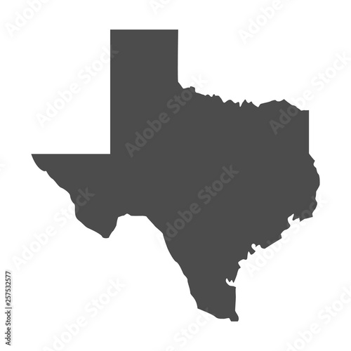 Texas map icon. vector Texas shape isolated on white background.