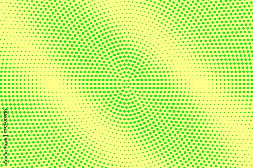 Yellow green halftone vector background. Grungy halftone texture. Diagonal dotwork gradient Yellow green halftone vector background. Grungy halftone texture. Diagonal dotwork gradient