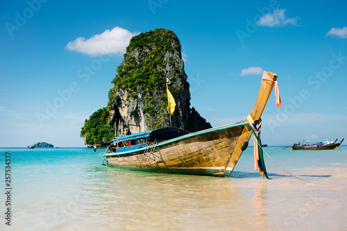Boat on the asian beach