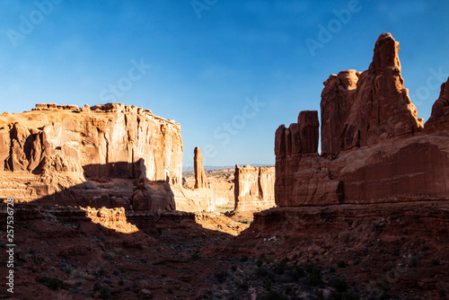 Towers and spires of Arches National Park.