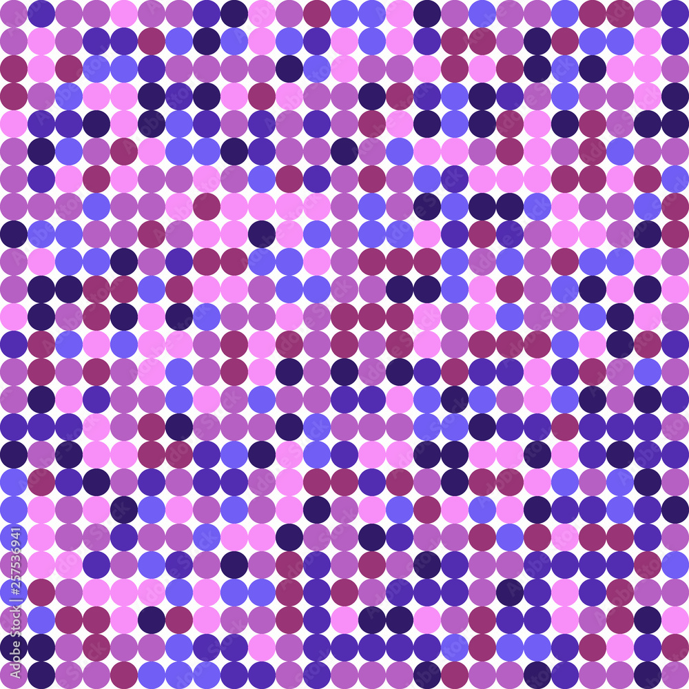 Same circles pattern violet color. Vector seamless background